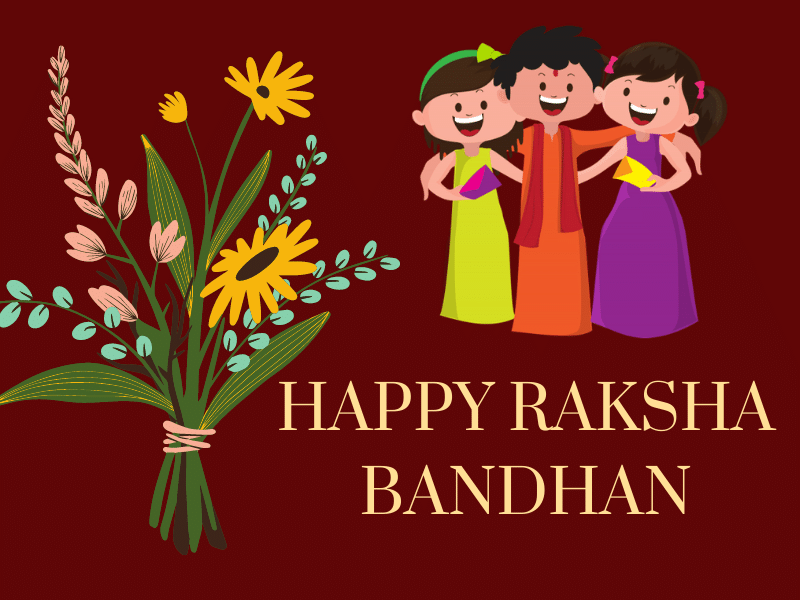 Beautiful Image Of  Wishing Happy Raksha Bandhan 